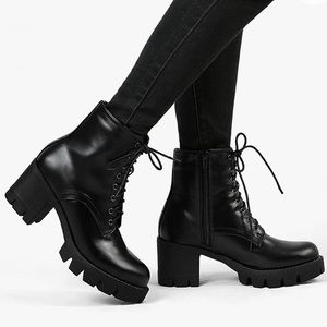 FINAL SALE-NWOT- BP - Masson bootie in black vegan leather Size 7M